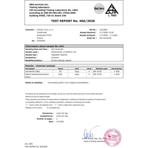 CBD Konopný olej 5% 10 ml