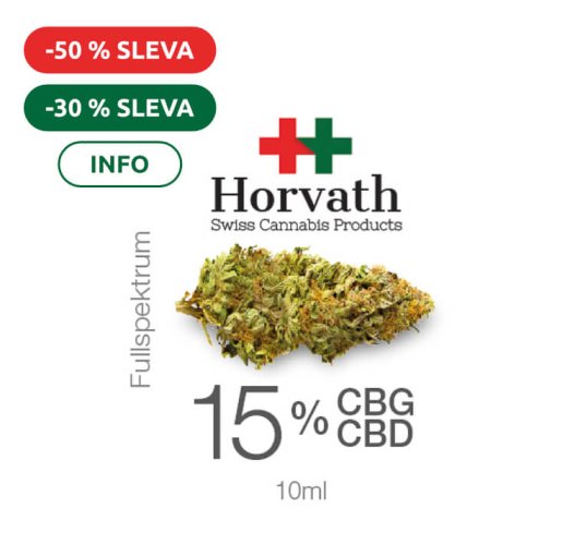 15% CBG + 15% CBD olej Fullspektrum 10 ml