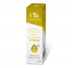 6 % CBD konopné kapky bez chlorofylu Citron 10 ml