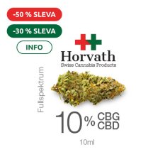 10% CBG + 10% CBD olej Fullspektrum 10 ml