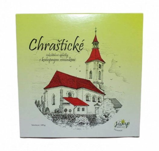 Chraštické čokoládové oplatky s konopným semínkem 135 g