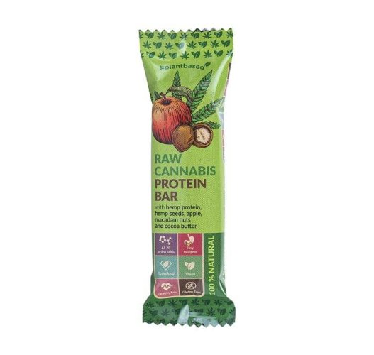Raw konopná proteinová tyčinka - Jablko & Makadamový ořech 50 g