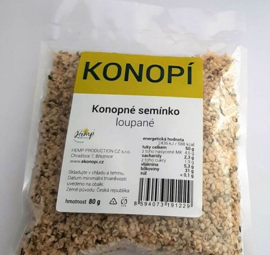 Konopné semínko loupané