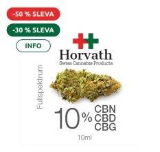10% CBN + 10% CBG + 10% CBD olej Fullspektrum 10 ml
