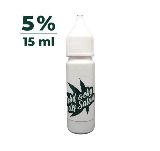 CBG + CBD 5% olej 10 ml + 5 ml ZDARMA