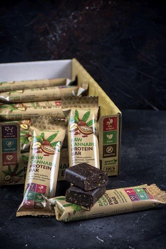 Raw konopná proteinová tyčinka - Kakao & Lískový ořech 50 g