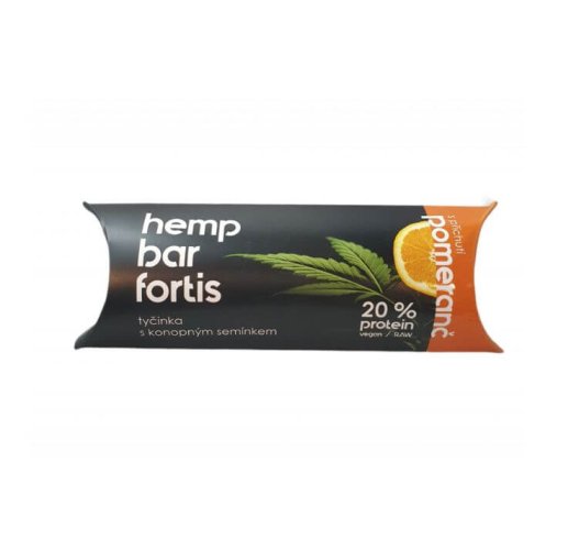 Hemp Bar Fortis - pomeranč 50 g