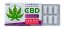 Konopné žvýkačky 12ks, 17g s CBD 100mg - Blackcurrant