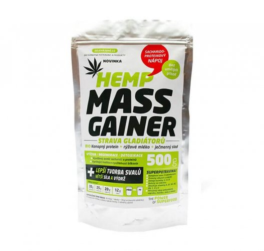 Konopný protein Gainer Fitness - Hmotnost: 500 g