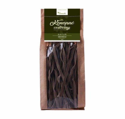 Konopné těstoviny Tagliatelle s bazalkou a česnekem 300 g