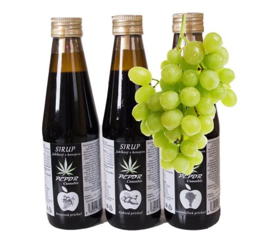 Ovocný sirup s konopím 250 ml - Hroznová příchuť