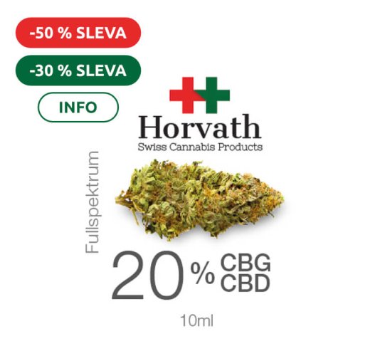 20% CBG + 20% CBD olej Fullspektrum 10 ml