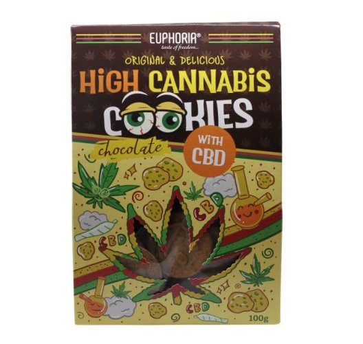Sušenky s CBD - High Cannabis Chocholate cookies 100 g