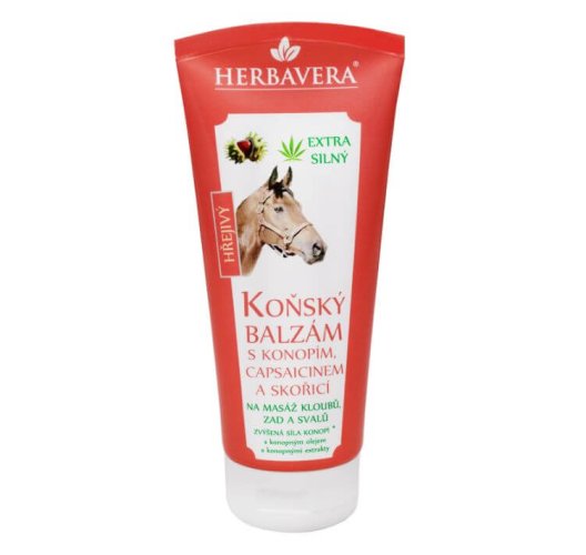 Koňský balzám hřejivý s konopím skořicí a capsaicinem 200 ml
