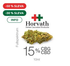 15% CBG + 15% CBD olej Fullspektrum 10 ml