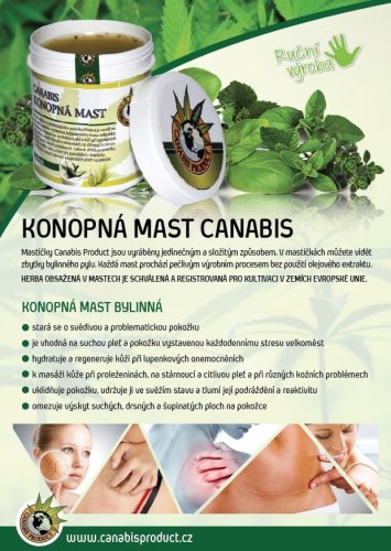 Konopná mast s bylinkami - Objem: 60 ml