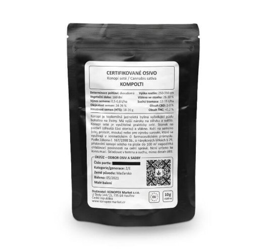 Kompolti - certifikované osivo konopí 10 g