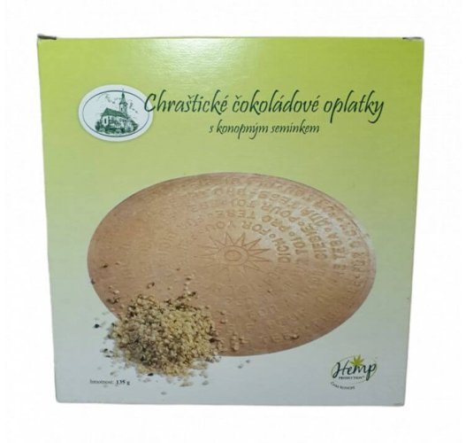 Chraštické čokoládové oplatky s konopným semínkem 135 g