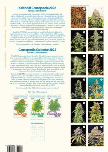 Kalendář Cannapedia 2022 - CBD odrůdy (+2 semínka)