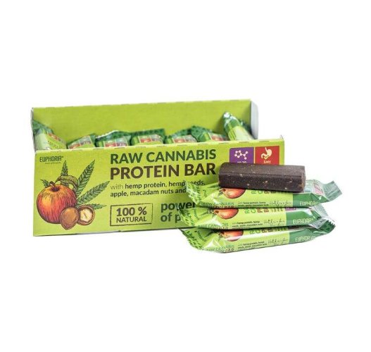Raw konopná proteinová tyčinka - Jablko & Makadamový ořech 50 g