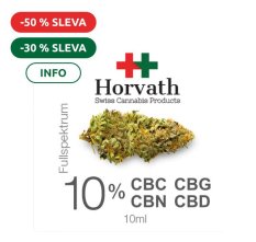 10% CBC + 10% CBN + 10% CBG + 10% CBD olej Fullspektrum 10 ml