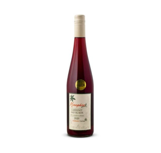 Konopásek cabernet sauvignon 0,75 l - víno s extraktem z konopí