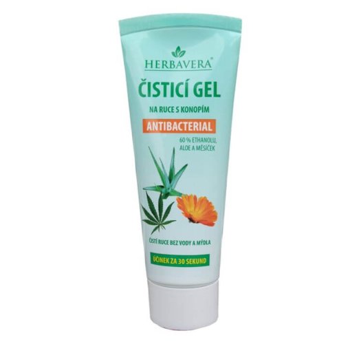 Antibakteriální gel na ruce s konopím aloe vera a měsíčkem 80 ml