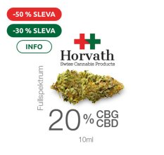 20% CBG + 20% CBD olej Fullspektrum 10 ml