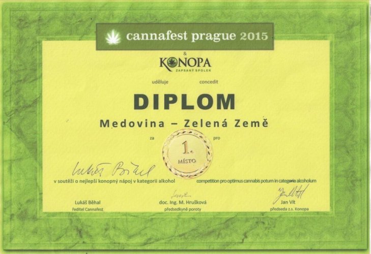 Konopná medovina 12,5 % - Objem: 500 ml