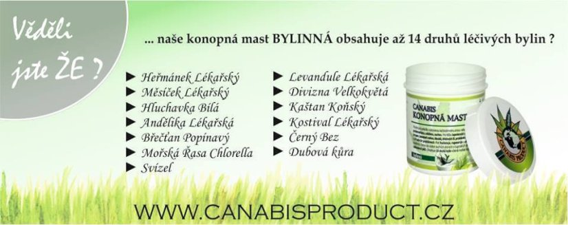 Konopná mast s bylinkami - Objem: 60 ml
