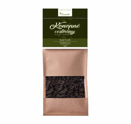Konopné těstoviny Fussilli s bazalkou a česnekem 350 g