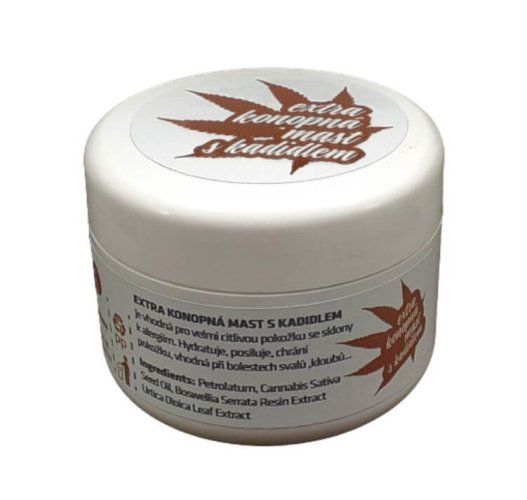 Konopná mast extra silná s kadidlem 100 ml